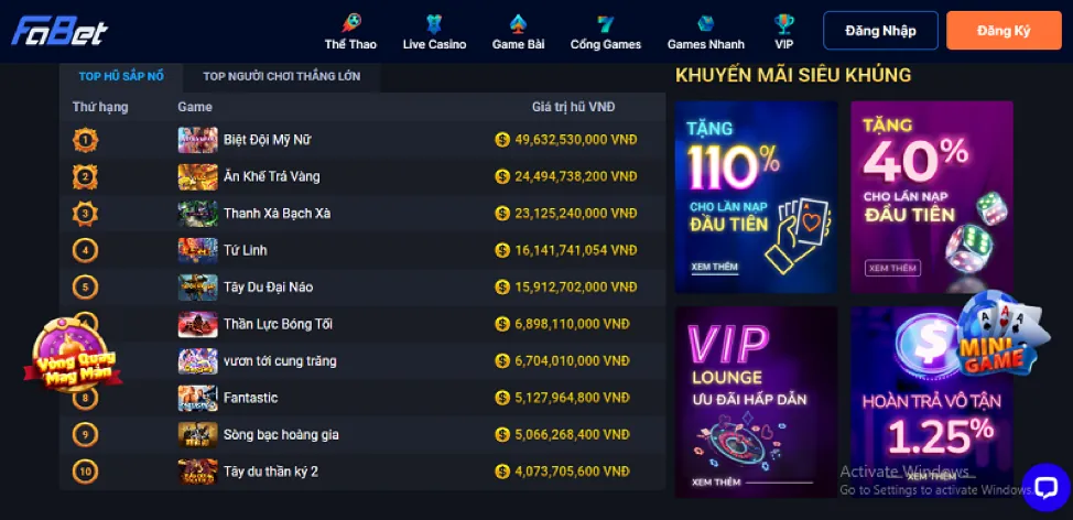 Khuyến mãi và ưu đãi 78win88 login